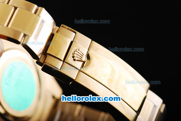 Rolex Submariner Automatic Movement Full Gold with Blue Dial and Bezel - Click Image to Close